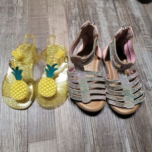 Girls Lot Of Sandals Size 7